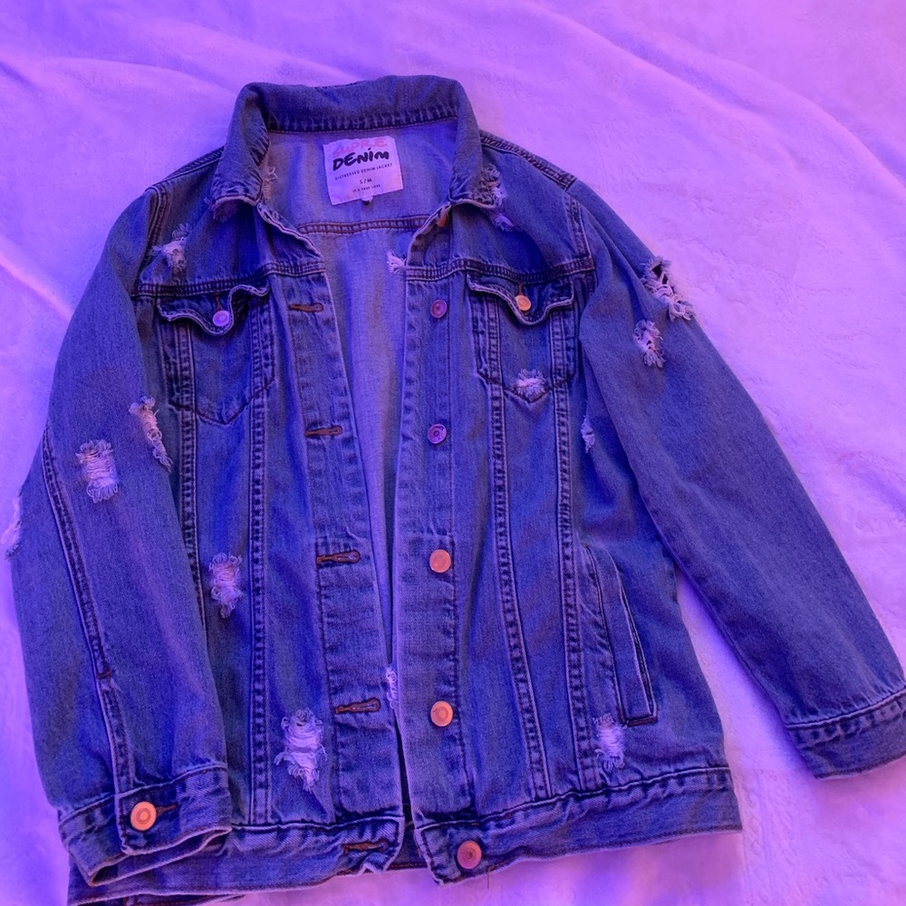 blue denim jacket